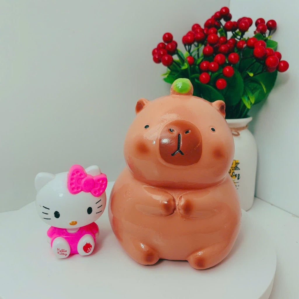 Heo đất Lợn đất ống tiết kiệm Heo Capybara size nhỏ đáng yêu- quà tặng trang trí decor