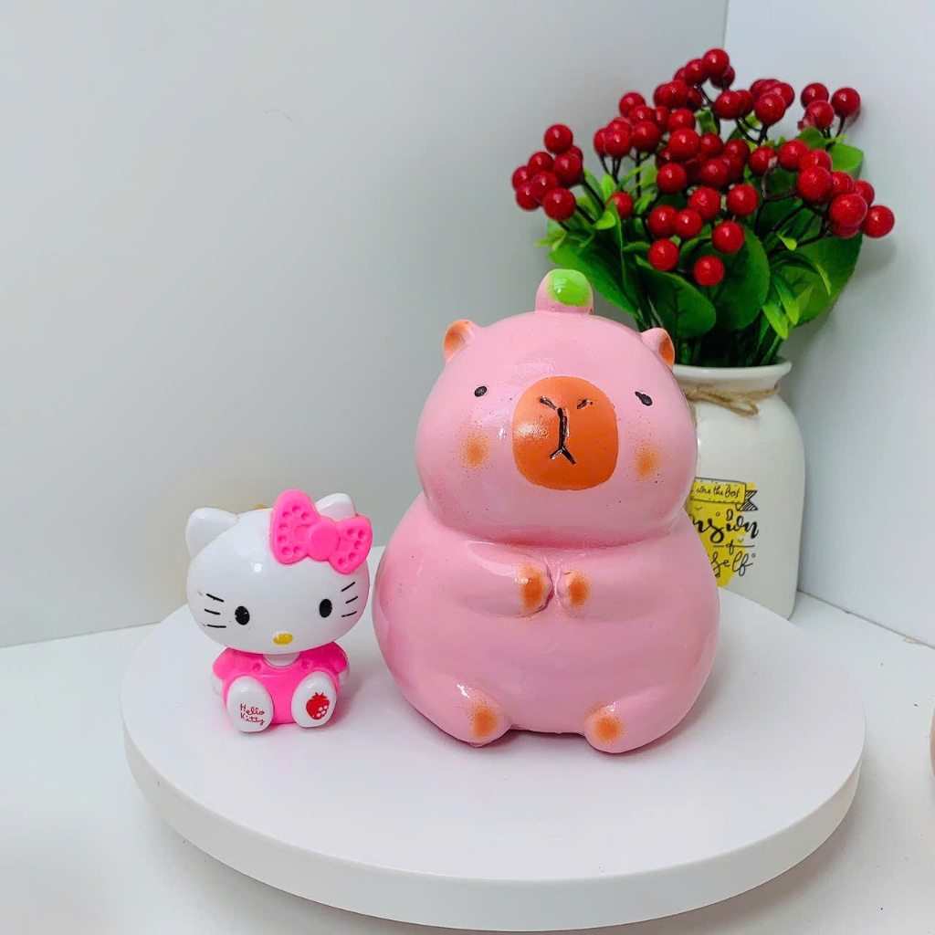 Heo đất Lợn đất ống tiết kiệm Heo Capybara size nhỏ đáng yêu- quà tặng trang trí decor