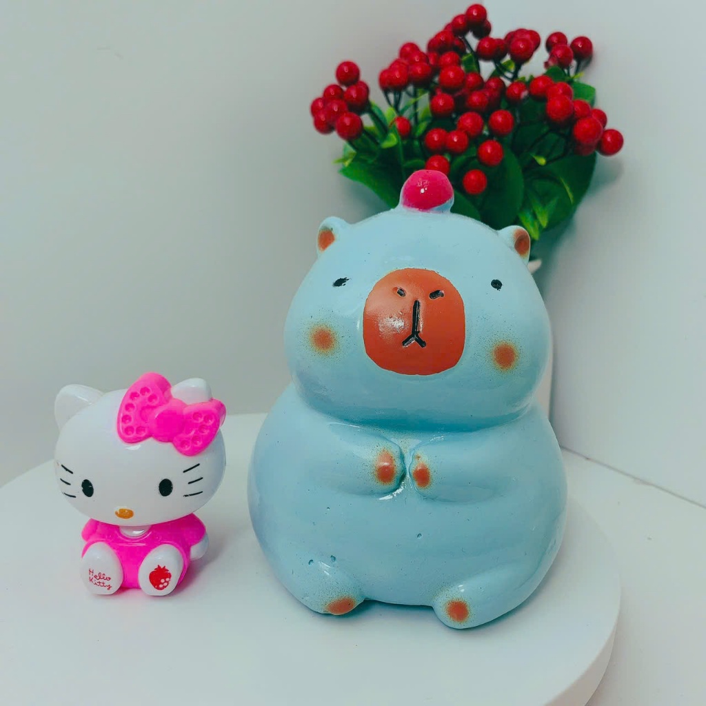 Heo đất Lợn đất ống tiết kiệm Heo Capybara size nhỏ đáng yêu- quà tặng trang trí decor