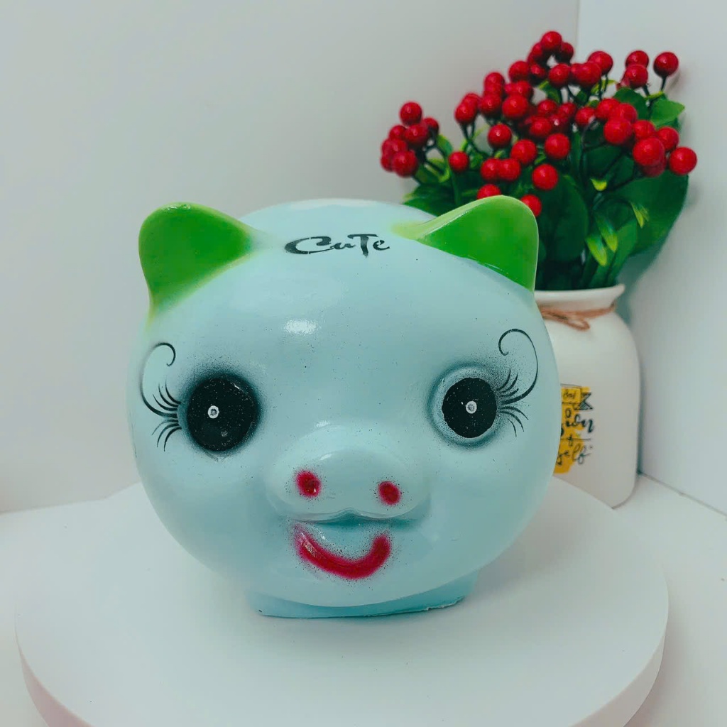 [Lỗ Tròn]Lợn đất tiết kiệm heo đất ống tiết kiệm tiền size nhỏ siêu cute-quà tặng-decorLD01