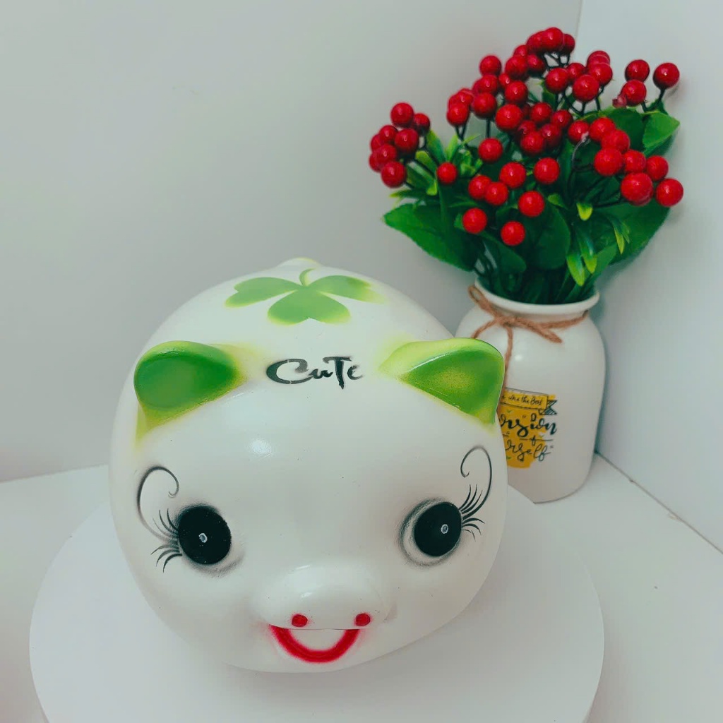 [Lỗ Tròn]Lợn đất tiết kiệm heo đất ống tiết kiệm tiền size nhỏ siêu cute-quà tặng-decorLD01