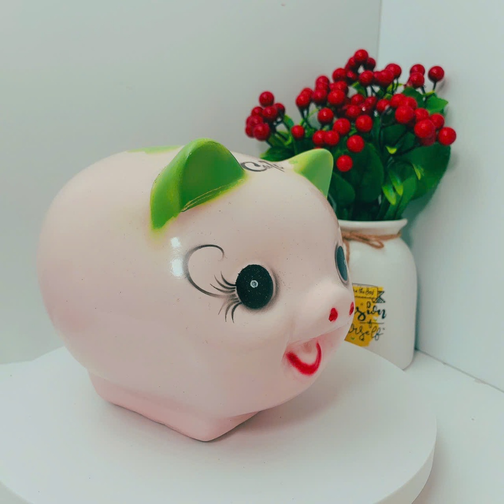 [Lỗ Tròn]Lợn đất tiết kiệm heo đất ống tiết kiệm tiền size nhỏ siêu cute-quà tặng-decorLD01