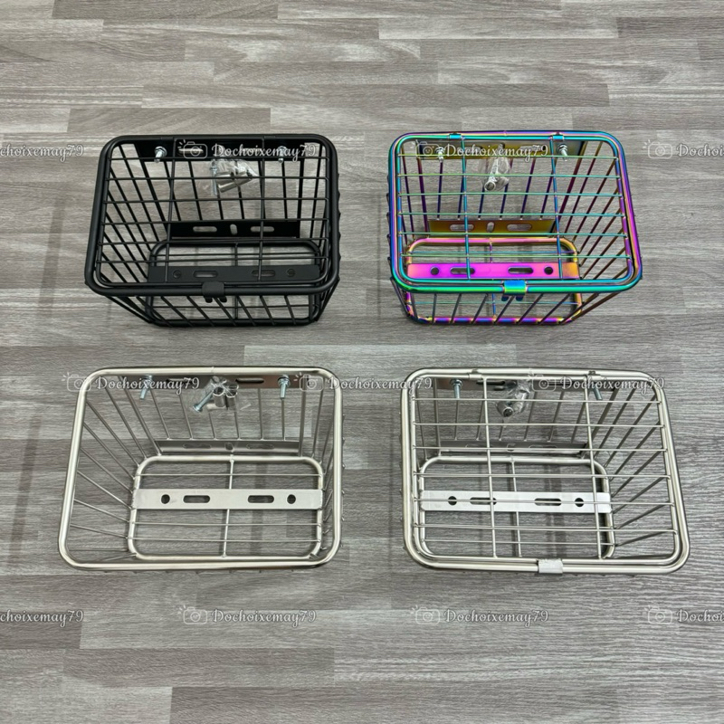 Rổ xe inox titan mẫu trung đa năng size 27x18x16 | Shopee Việt Nam