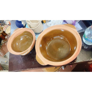 Nồi Đất/Chảo Đất Kho Cá - Tráng Men Lòng - Size 12cm Đến 20cm - Có Quai/Nắp Đậy - Kho Thịt - Nấu Canh - Gốm Đất Nung