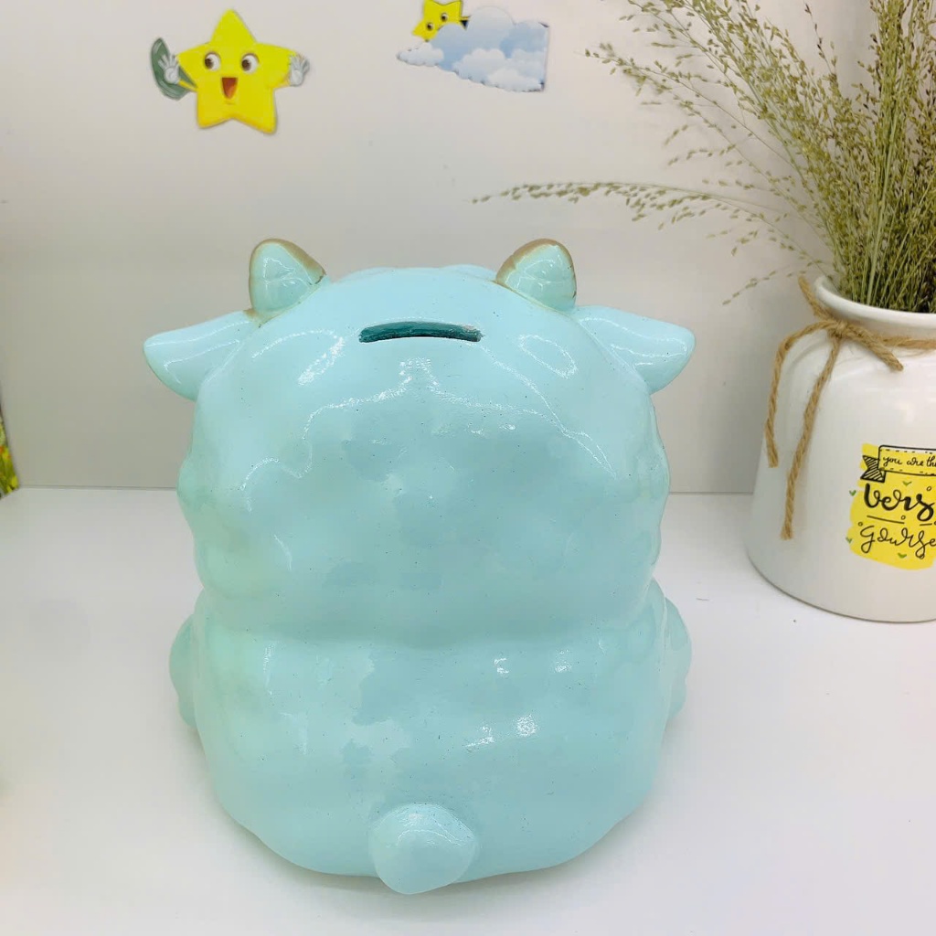 Heo đất tiết kiệm-ống heo tiết kiệm heo cừu cute size vừa dễ thương, quà tặng trang trí