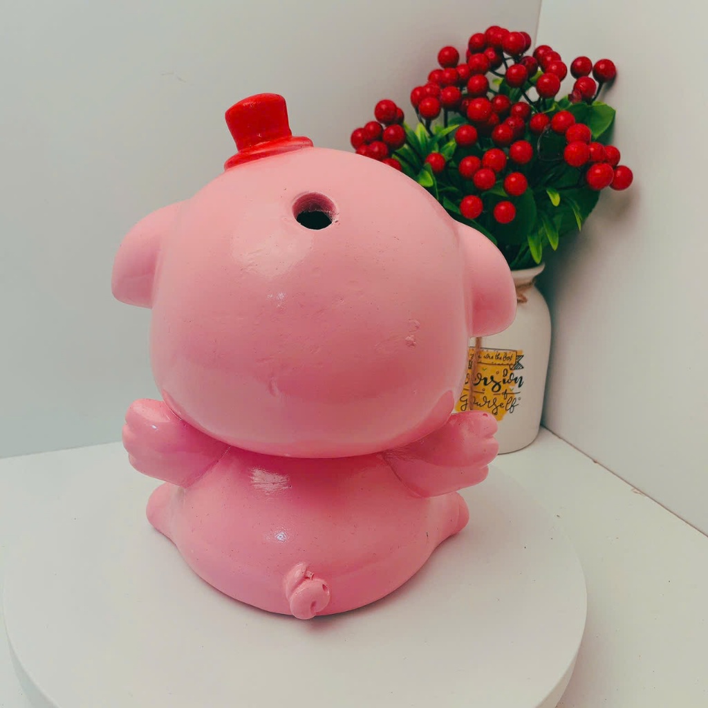 Heo đất lợn đất tiết kiệm Heo Thiên Thần Cánh Tiên size nhỏ ,ống tiết kiệm quà tặng trang trí