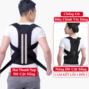 Đai Chống Gù Lưng FullBack Điều Chỉnh Tư Thế Cho Cả Nam Và Nữ. Đai Chống Gù Có Thanh Nẹp Cải Thiện Gù Lưng