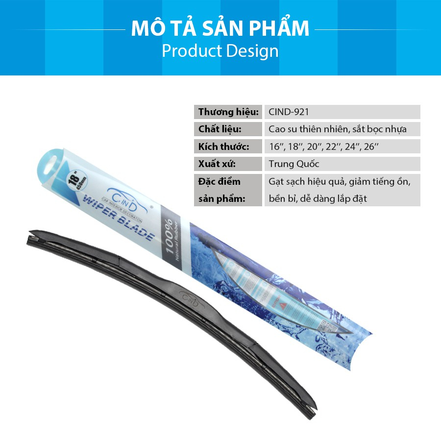 Gạt Mưa 3 Khúc CIND 921 (16 Inch/400 mm)