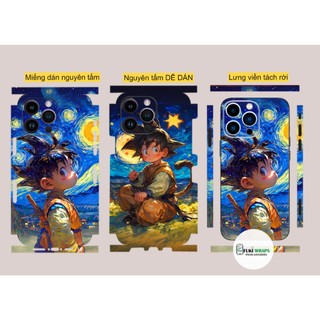 Miếng dán Skin Mặt Lưng Songoku MS09 FULL VIỀN Dành cho 15 pro max 14 pro max 13 pro max - FukiShop