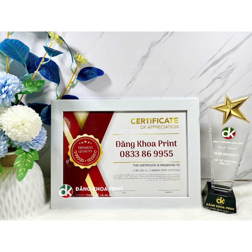 Khung giấy khen bằng khen a4, a5, A3