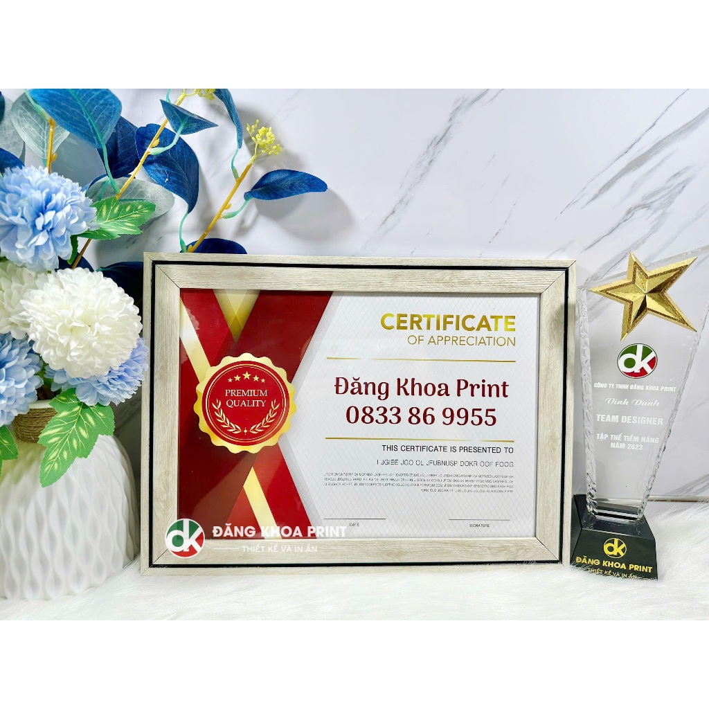 Khung giấy khen bằng khen a4, a5, A3
