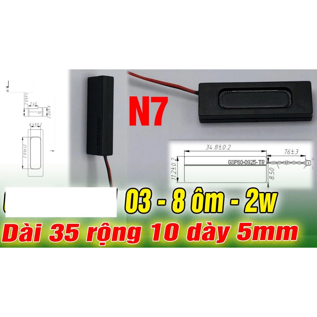 loa độ laptop N7B, Loa độ box, dài 35 rộng 10 dày 5 , ÂM THANH SIÊU HAY ...