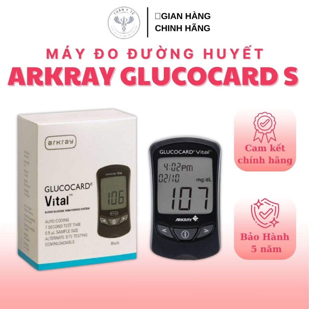 Máy Đo Đường Huyết Arkray Glucocard S 10 Kim & 10 Que Thử Độ Chính Xác ...