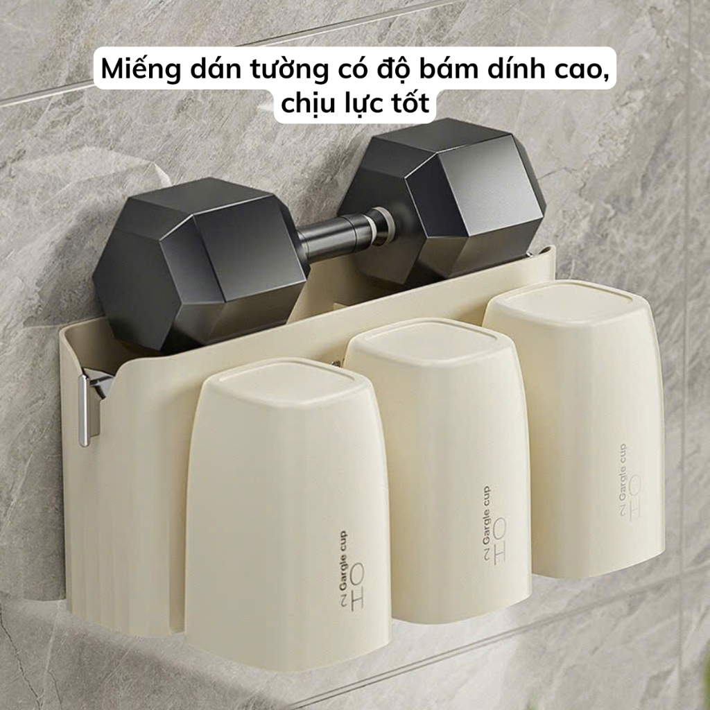 Kệ Để Bàn Chải Đánh Răng Dán Tường Nhà Tắm Bằng Nhựa, Giá Để Bàn Chải Đánh Răng Có Ngăn Đựng Đồ Tện Lợi Kèm Miếng Dán