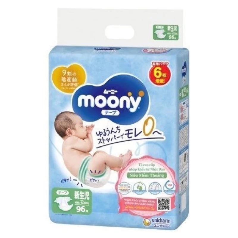 Giá Tốt -Combo 3 bịch Bỉm Tã MOONY XANH- DÁN/QUẦN ĐỦ SIZE