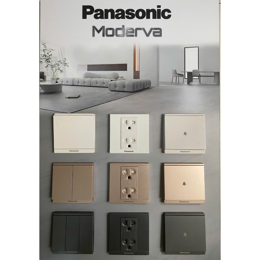 Công Tắc Ổ Cắm Panasonic Moderva - Bộ Công Tắc 1,2,3,4 Chống Cháy ...