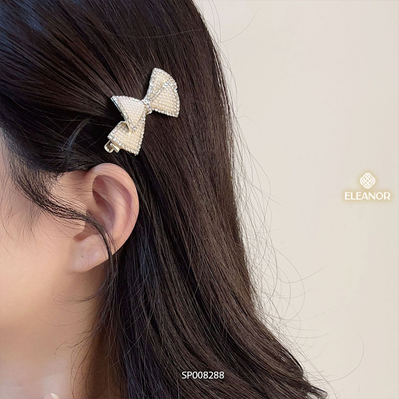 Kẹp tóc nữ Eleanor Accessories hình nơ đính đá kẹp tóc mái basic phụ kiện tóc 8288