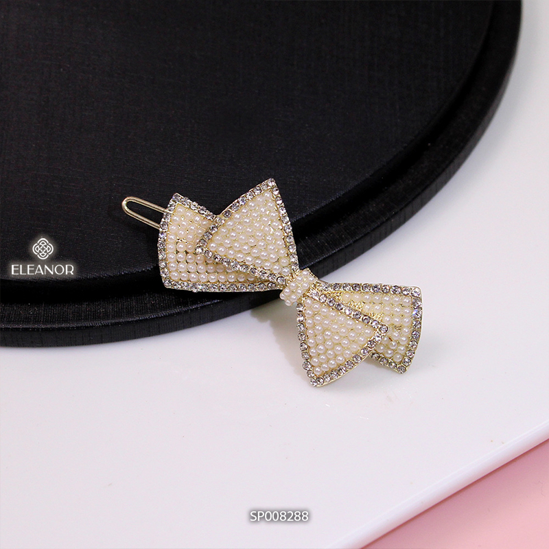 Kẹp tóc nữ Eleanor Accessories hình nơ đính đá kẹp tóc mái basic phụ kiện tóc 8288