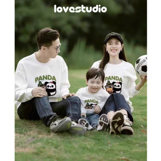 Áo gia đình thu đông,áo Hoodie Sweater mẫu Panda Trà Sữa chất Nỉ Bông 100% Cotton Premium đủ size Local Brand L66 [A010]