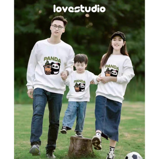 Áo gia đình thu đông,áo Hoodie Sweater mẫu Panda Trà Sữa chất Nỉ Bông 100% Cotton Premium đủ size Local Brand L66 [A010]