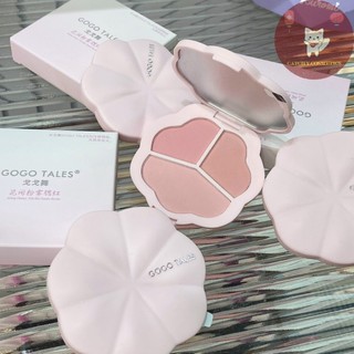 [GOGO TALES] Bảng Phấn Má Hồng 3 Ô GOGO TALES Hoa Phấn Ngọt Ngào Among-Flower Pink Mist Powder Blusher (GT638)