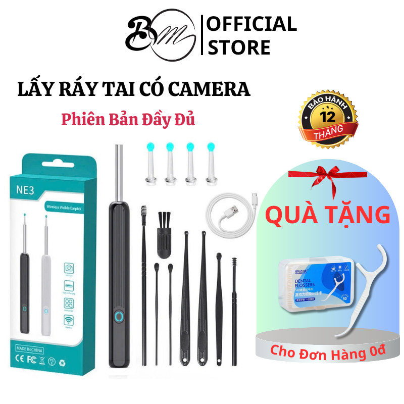 Bộ Dụng Cụ Lấy Ráy Tai NE3 Có Gắn Camera Nội Soi Đa Năng Hình Ảnh Full ...