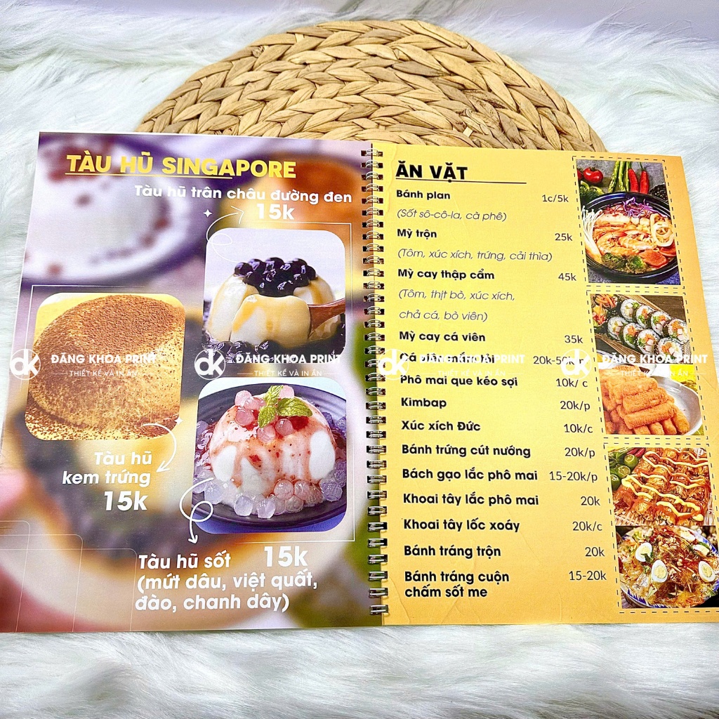 In menu đóng quyển (đóng gáy lò xo/ gáy đinh ốc/đóng còng) [THIẾT KẾ THEO YÊU CẦU]