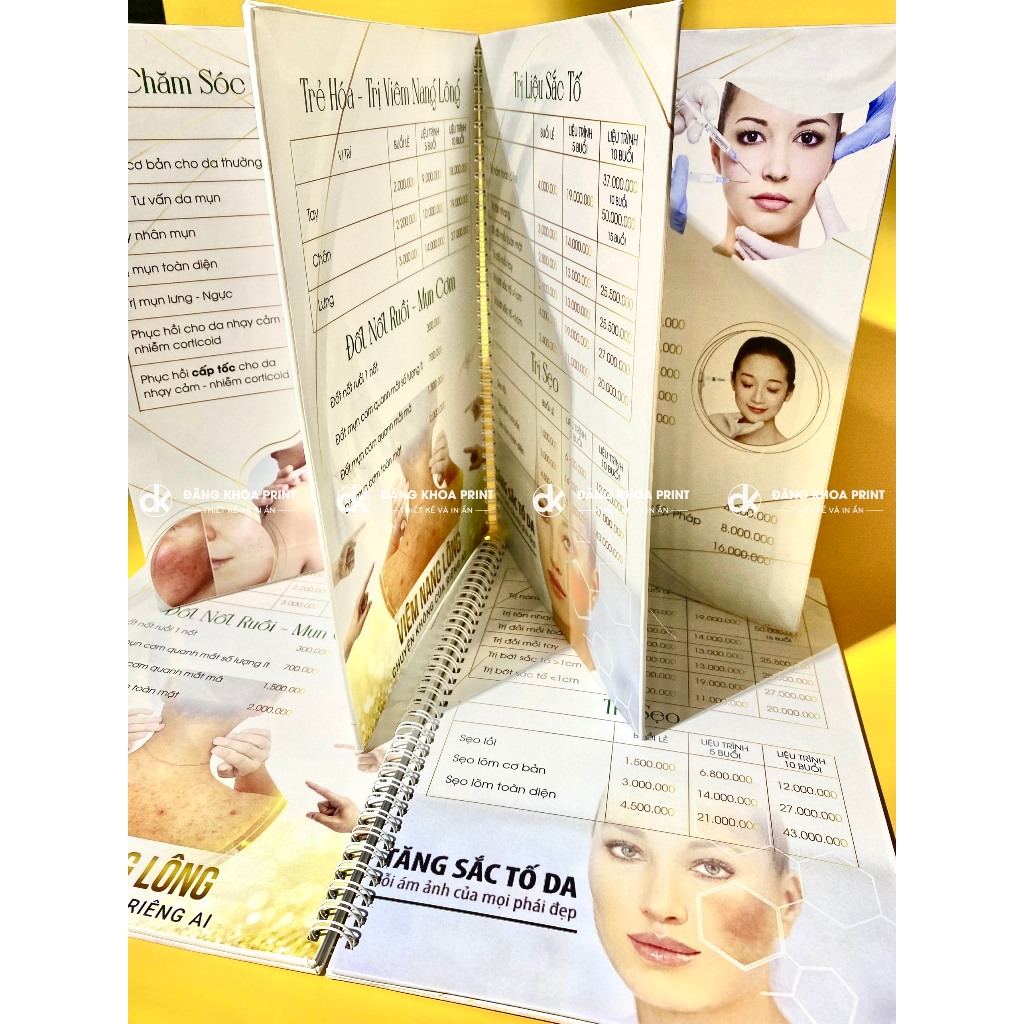 In menu đóng quyển (đóng gáy lò xo/ gáy đinh ốc/đóng còng) [THIẾT KẾ THEO YÊU CẦU]