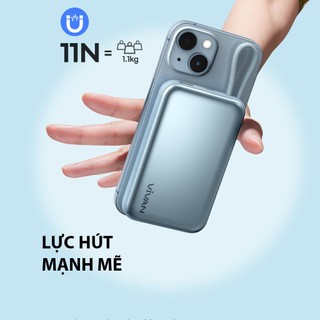 Combo Dây Cáp Sạc Và Sạc không dây 20W Từ Tính Nhỏ Gọn Tiện Lợi, Tích Hợp Cáp Sạc  - ROBOT VPB-W13
