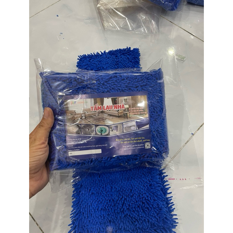 Tấm Lau Sàn Công Nghiệp Vải San Hô 80cm x 15cm