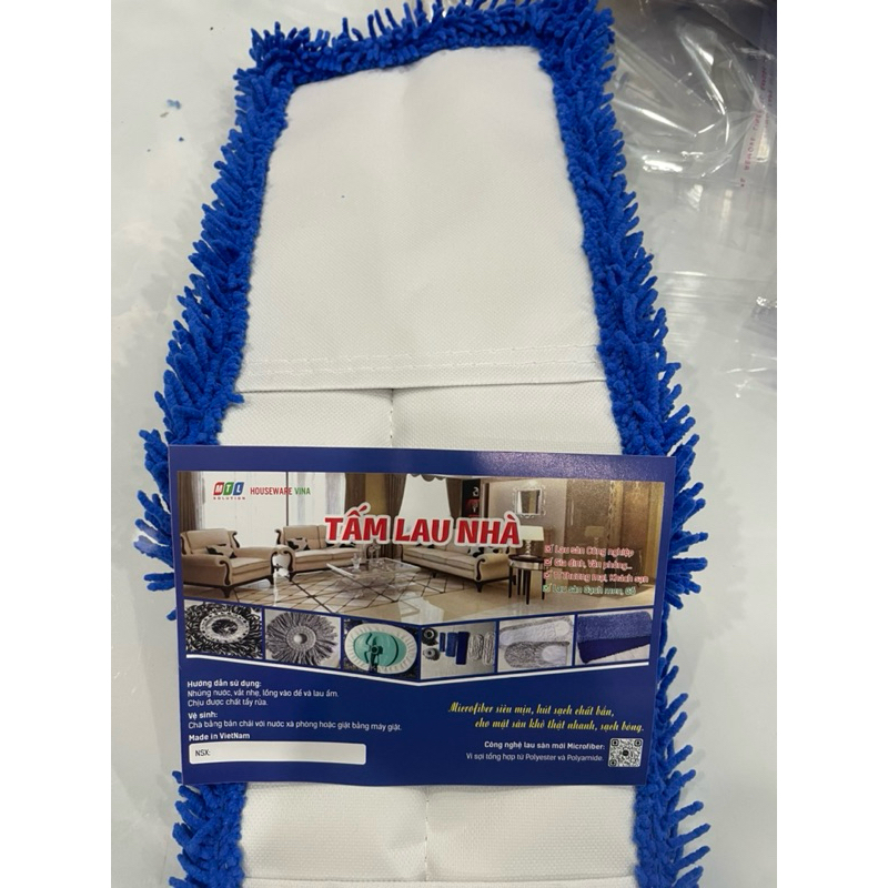 Tấm Lau Sàn Công Nghiệp Vải San Hô 90cm x 15cm