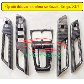 Ốp nội thất xe Suzuki Xl7, Ertiga số tự động 2019-2023 nhựa carbon cao cấp