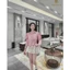 Set áo sơ mi sọc mix chân váy bí có quần trong lung thun chuẩn xịn