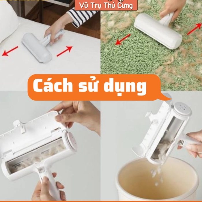 Cây lăn lông tĩnh điện, lăn bụi quần áo, bụi sofa, vệ sinh giường nệm