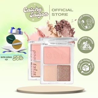 [GOGO TALES] Bảng Phấn Mắt và Má/Highlight 3 Ô GOGO TALES Dâu Hồng Ngọt Ngào, Sweet Eyeshadow Palette (GT644)