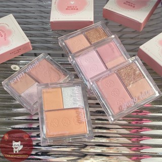 [GOGO TALES] Bảng Phấn Mắt và Má/Highlight 3 Ô GOGO TALES Dâu Hồng Ngọt Ngào, Sweet Eyeshadow Palette (GT644)