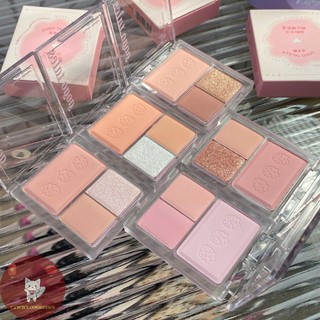 [GOGO TALES] Bảng Phấn Mắt và Má/Highlight 3 Ô GOGO TALES Dâu Hồng Ngọt Ngào, Sweet Eyeshadow Palette (GT644)