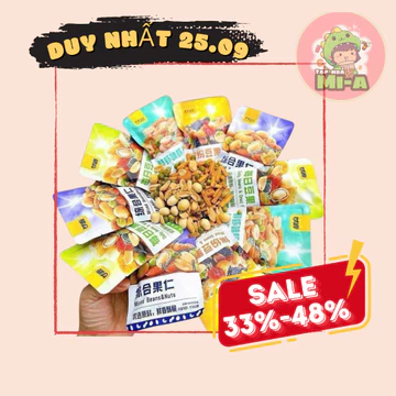 Hạt mix ngũ cốc trái cây sấy, hạt đậu dinh dưỡng thơm ngon béo ngậy, hạt sấy khô giòn 30g