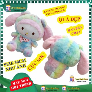 THÚ BÔNG CON THỎ KUROMI MELODY CINNAMOROLL CẦU VÒNG SIZE 30CM - gấu bông  đồ chơi doll toy NGỌC SUSI