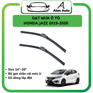 Gạt Mưa xe Honda Jazz 2015-2022, Gạt mưa Silicone theo xe. Bộ 2 cần gạt