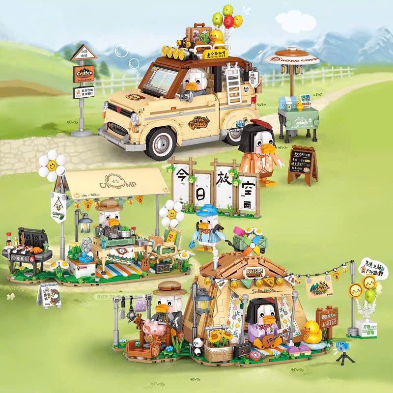 Đồ chơi lắp ráp building block LOZ mini mô hình Camping 1948-1950 ...