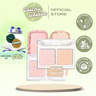 [GOGO TALES] Phấn Mắt/Má GOGO TALES 2 Ô Vỏ Trong Suốt Natural Bang Bang Eyelid Powder 2.8g (GT665)