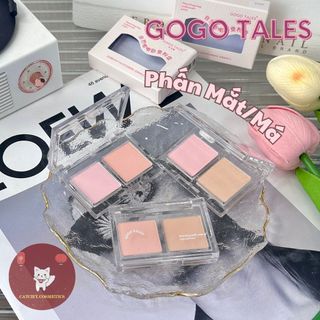[GOGO TALES] Phấn Mắt/Má GOGO TALES 2 Ô Vỏ Trong Suốt Natural Bang Bang Eyelid Powder 2.8g (GT665)