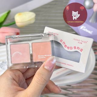[GOGO TALES] Phấn Mắt/Má GOGO TALES 2 Ô Vỏ Trong Suốt Natural Bang Bang Eyelid Powder 2.8g (GT665)