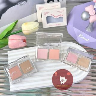 [GOGO TALES] Phấn Mắt/Má GOGO TALES 2 Ô Vỏ Trong Suốt Natural Bang Bang Eyelid Powder 2.8g (GT665)