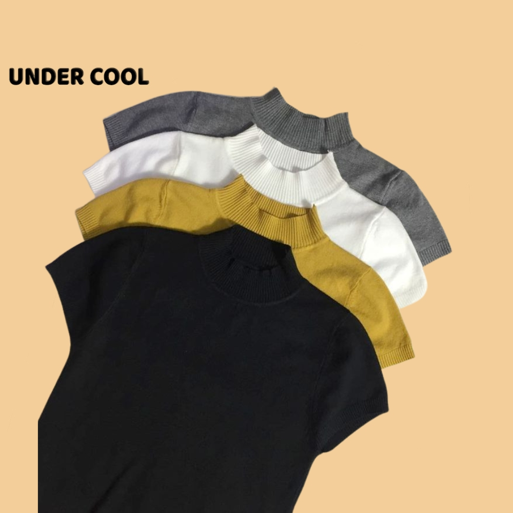 Áo Len Tay Hến UNDERCOOL Cổ 3 Phân Màu Trơn Co Giãn Form Ôm Body ACT22