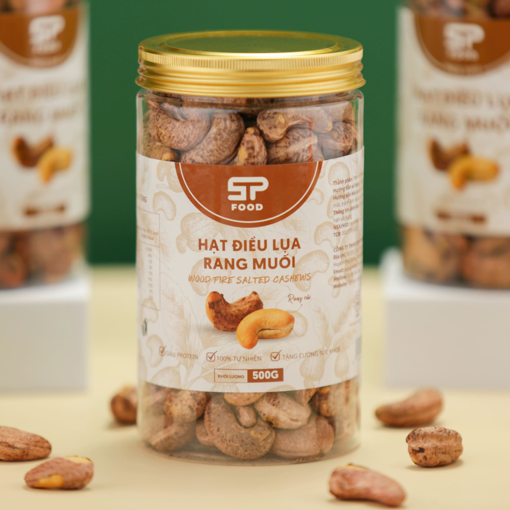 500g Hạt Điều Lụa Rang Muối STP FOOD - Nguyên Hạt, Size To, Rang Củi ...