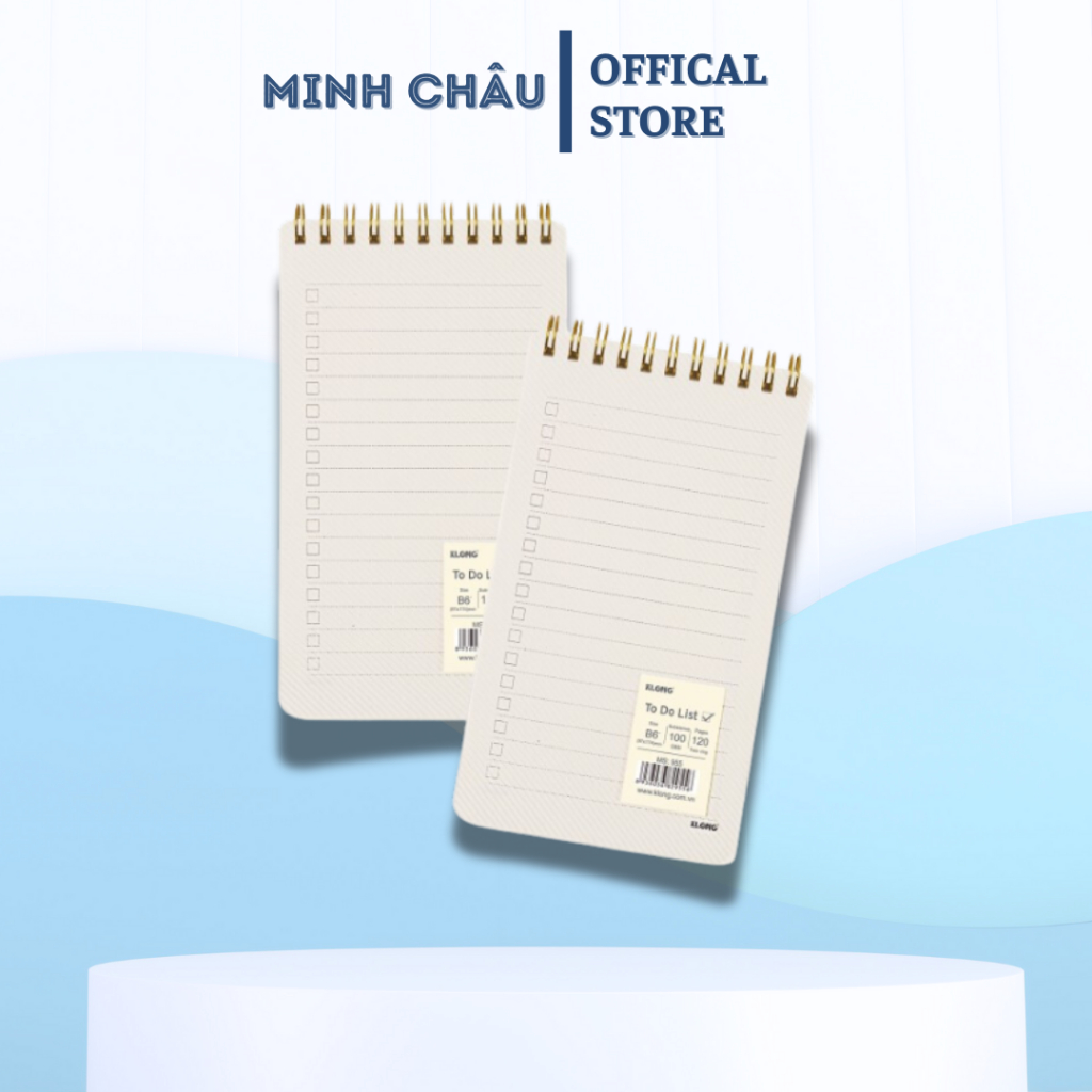 Sổ To Do List lò xo kép bìa nhựa 2 mặt B6 120tr 100/76; MS: 955 ...