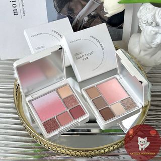 [GOGO TALES] Bảng Phấn Mắt GOGO TALES 6 Ô Kèm Má Hồng 2in1 Vỏ Lông Mềm Fluffy Soft Mist 14g (GT693)