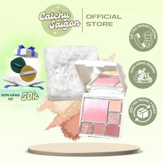 [GOGO TALES] Bảng Phấn Mắt GOGO TALES 6 Ô Kèm Má Hồng 2in1 Vỏ Lông Mềm Fluffy Soft Mist 14g (GT693)